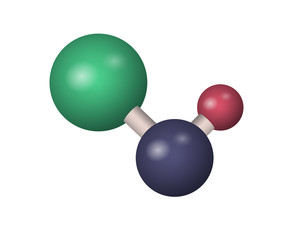 3D NaOH molecule. Caustic soda. Alkali vector illustration