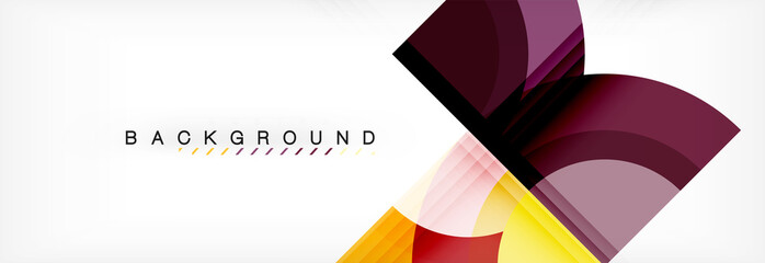 Vector circular geometric abstract background