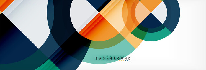 Vector circular geometric abstract background