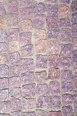 fragment of granite pavers in different color schemes