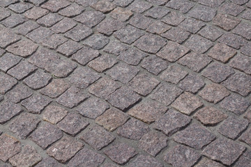 fragment of granite pavers at an angle in different color schemes