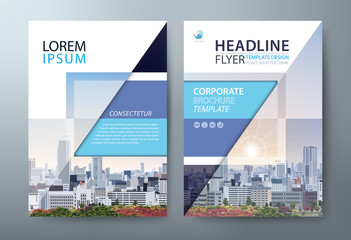 Annual report brochure flyer design template vector, Leaflet presentation abstract flat background, book cover templates, layout in A4 size.