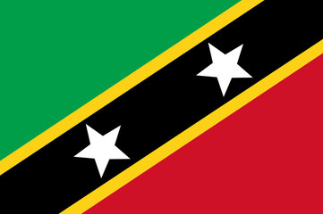 Fahne von Saint Kitts und Nevis