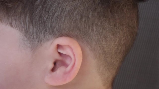 Close Up Of Hispanic Toddler Boy Turning Around And Looking At The Camera