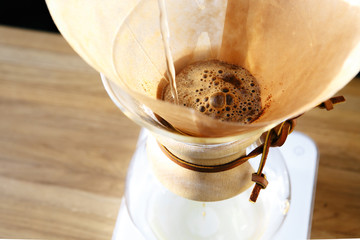 making coffee at kemeks