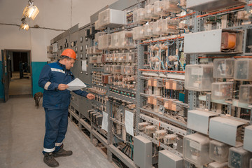 Electricians at the substation