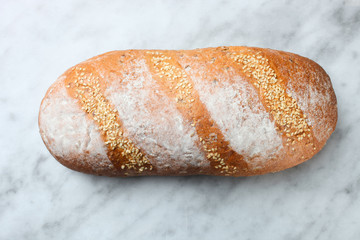 white bread with seeds