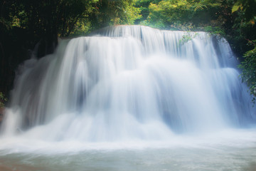 Huay mae kamin waterfall with beautiful.