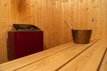 View into a private sauna