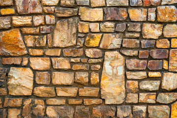 Wall decorated with stone for background.