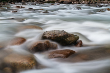 Long exposure of rapids along the River.Rize,Turkey