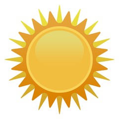 Sonne icon als Vektor auf einem isolierten Hintergrund