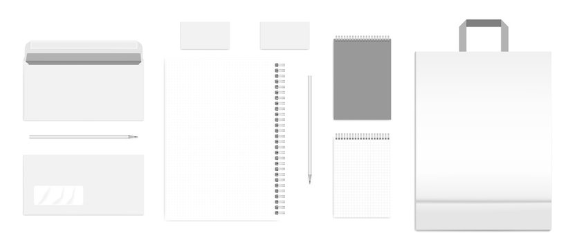 Blank business stationery corporate identity products template