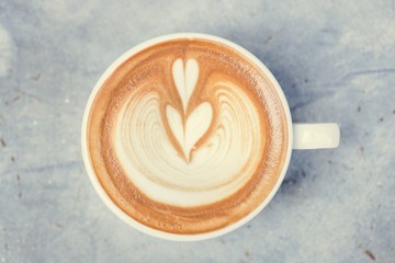 Aerial view of latte art