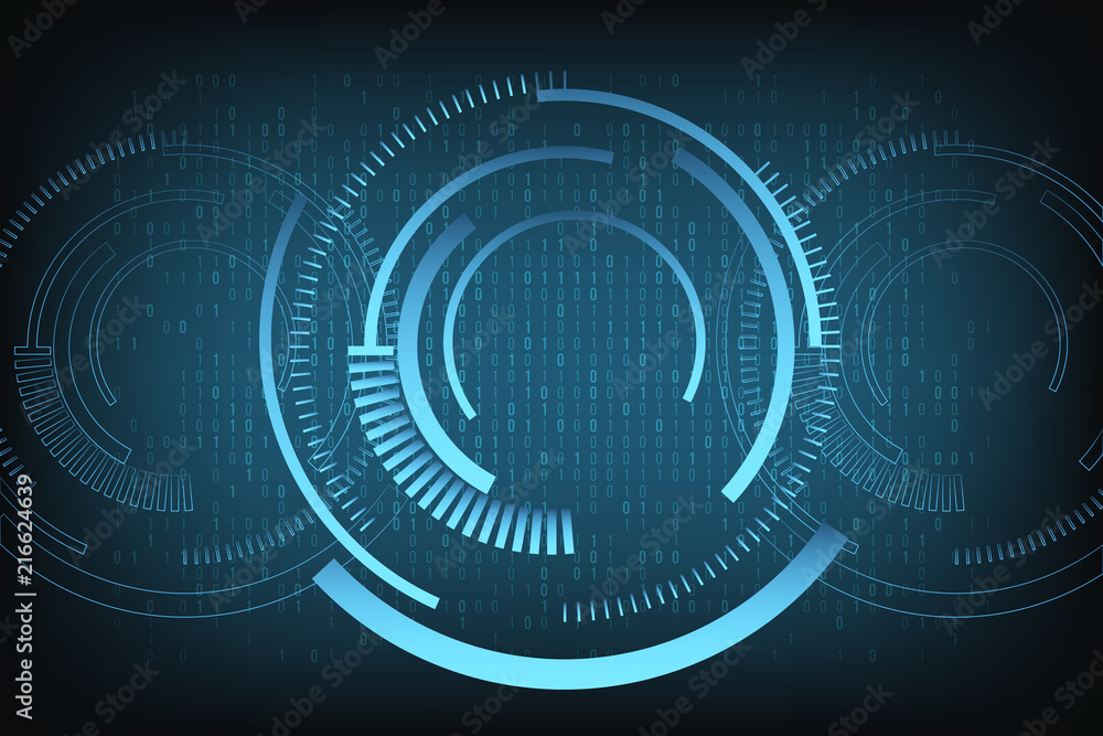 Aufkleber abstract hud design element. vector technology background.