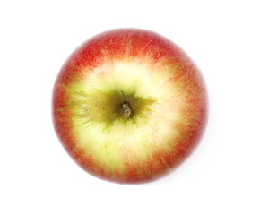 Apple isolated on white background, top view