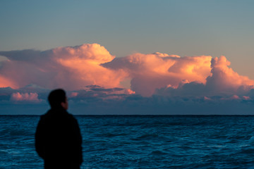 coucher de soleil au bord de mer