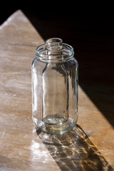 Glass bottles in the sun