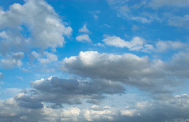 Naklejka na ściany i meble The beauty of the sky with clouds, and the sun.