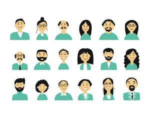 Business people, set of simple icons for ypur design