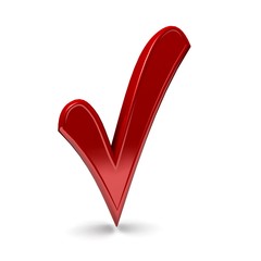 Check sign on white background