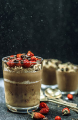 strawberry chocolate pudding