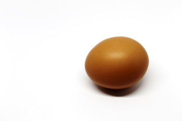 three eggs isolated on white background