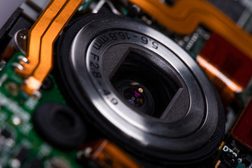 Fototapeta na wymiar Macro view of Electronic chip background