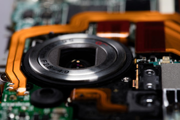 Fototapeta na wymiar Macro view of Electronic chip background