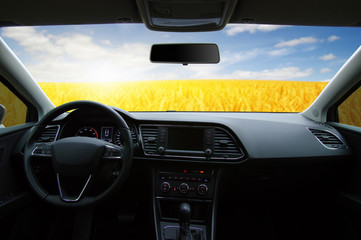 Inside the car view
