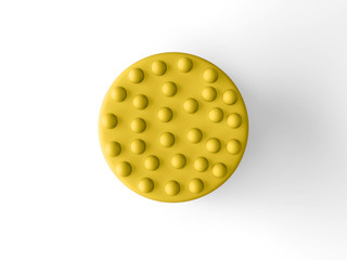 Different delicious cakes on white background. Top view. 3D render