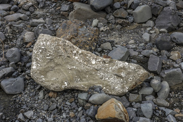 Erosion rock in Putangirua Pinnacles, New Zealand