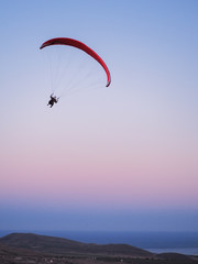 Paragliding at the mountain voloshin at the koktebel crimea