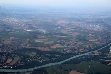 Obraz premium Vue aérienne de la Vallée du Rhône
