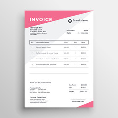 elegant invoice quotation template design