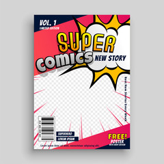 comic book cover design template © starlineart