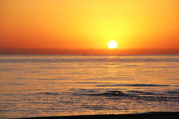 Sunrise on the beach.