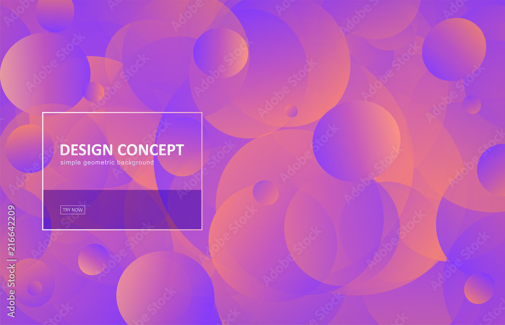 Poster abstract background, gradient geometric circle shape vector design. graphic pattern in minimal style
