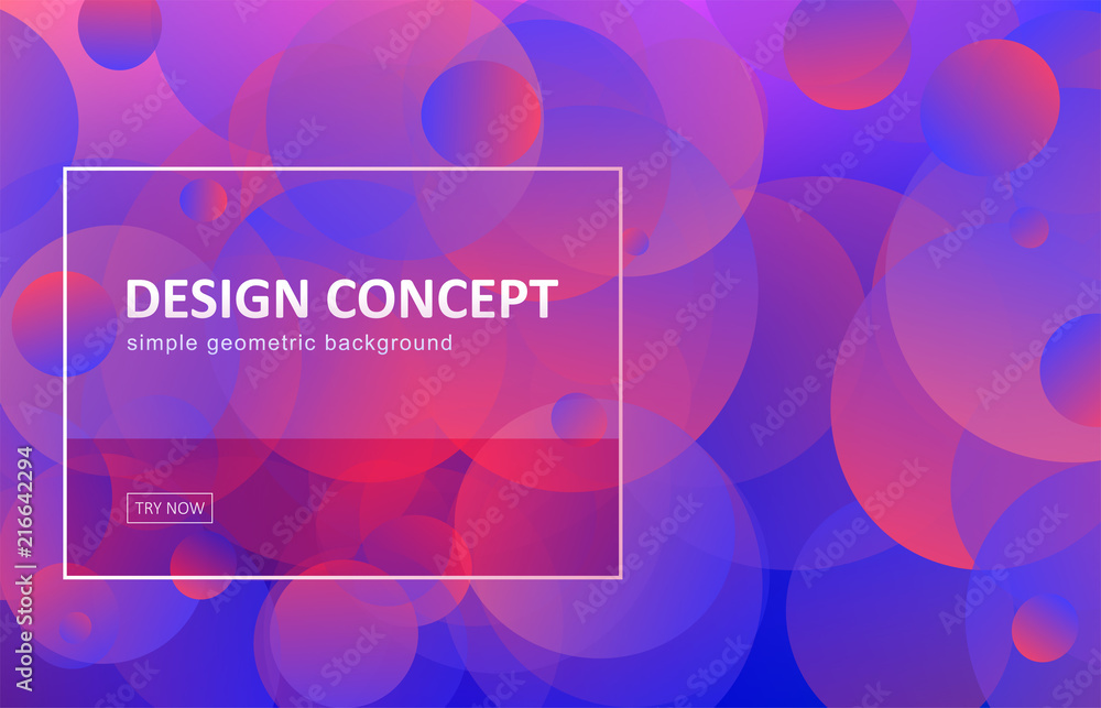 Poster abstract background, gradient geometric circle shape vector design. graphic pattern in minimal style