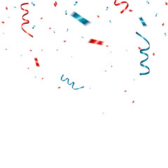 Celebration background template with confetti.