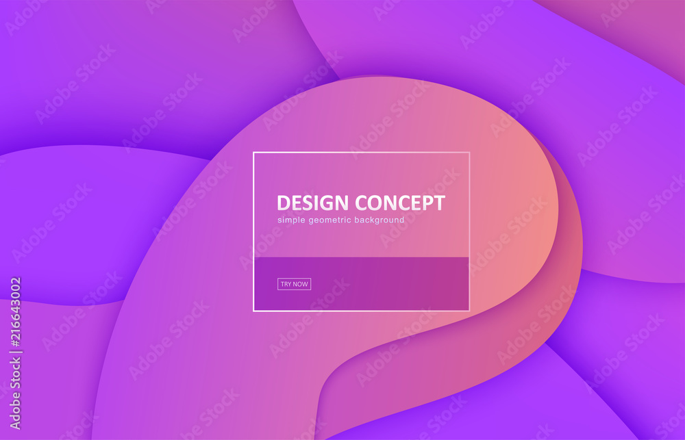 Fototapete abstract background, gradient geometric shape vector design. graphic pattern in minimal style. dynam
