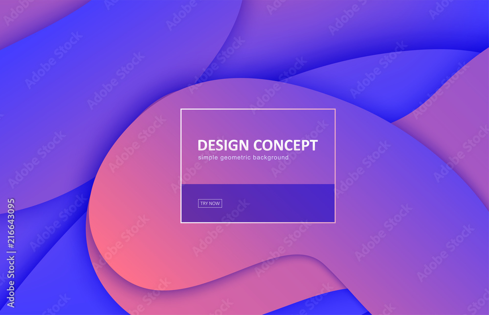 Aufkleber abstract background, gradient geometric shape vector design. graphic pattern in minimal style. dynam