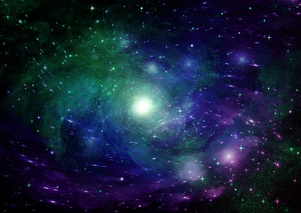 galaxy in a free space
