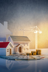 Real estate or property development. Construction business investment concept. Home mortgage loan...