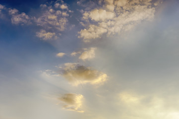 A beautiful clouds during a sunset