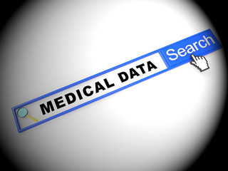 Big Data Medical Health Database 2d Illustration