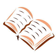 open book with a bookmark in the form of a cross, the Bible