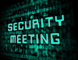 Fototapeta premium Cyber Security Meeting Risk Teamwork 3d Illustration