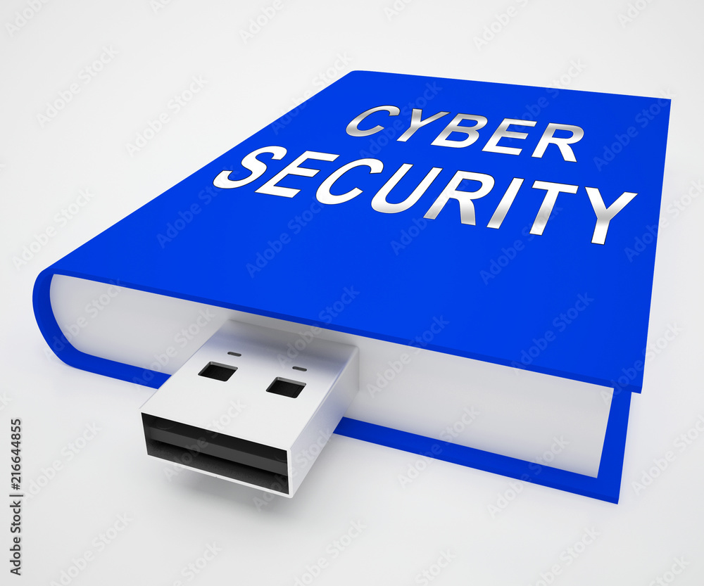 Poster cybersecurity business cyber security manager 3d rendering