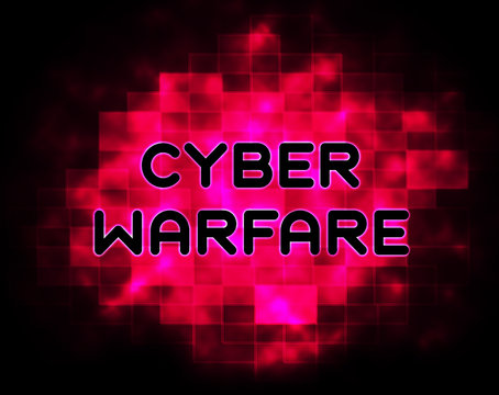 Cyber Warfare Hacking Attack Threat 2d Illustration